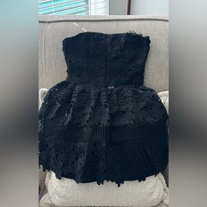 Romeo & Juliet Couture Black Lace Mini Dress